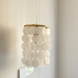 Modern Capiz Taklampa Samtida Mini Hängande Takbelysning Matsal