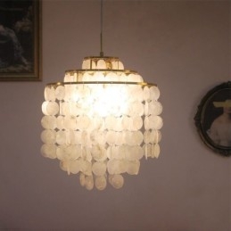 Modern Classic Pendellampa Vit Shell Shade Lamp