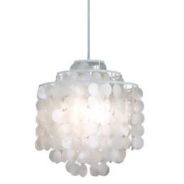 Modern Classic Pendellampa Vit Shell Shade Lamp