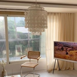 Modern Classic Pendellampa Vit Shell Shade Lamp