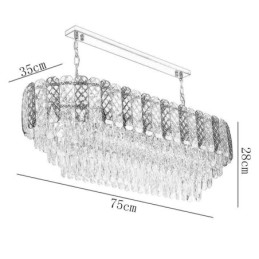 Modern Crystal Pendel Light Lyx Oval Hänglampa