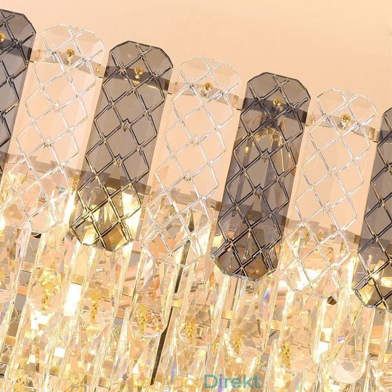 Modern Crystal Pendel Light Lyx Oval Hänglampa