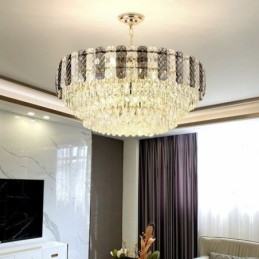 Lyxig Europeisk Taklampa Crystal Taklampa