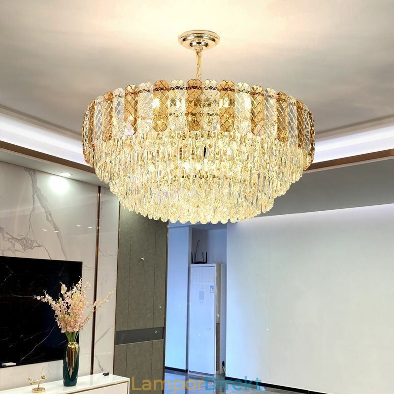 Lyxig Europeisk Taklampa Crystal Taklampa