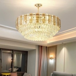Lyxig Europeisk Taklampa Crystal Taklampa