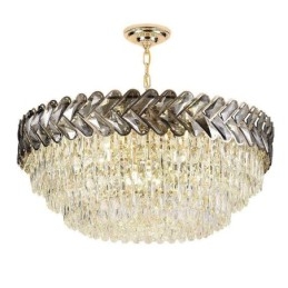 Kristall Taklampa Guld Taklampa