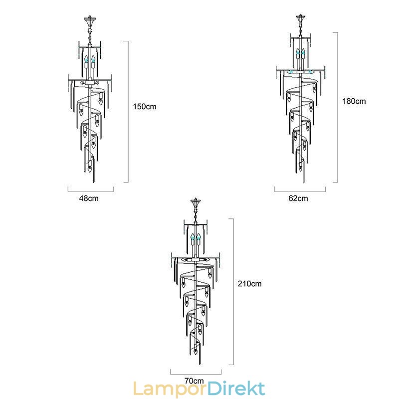 Europeisk Taklampa Stor Taklampa