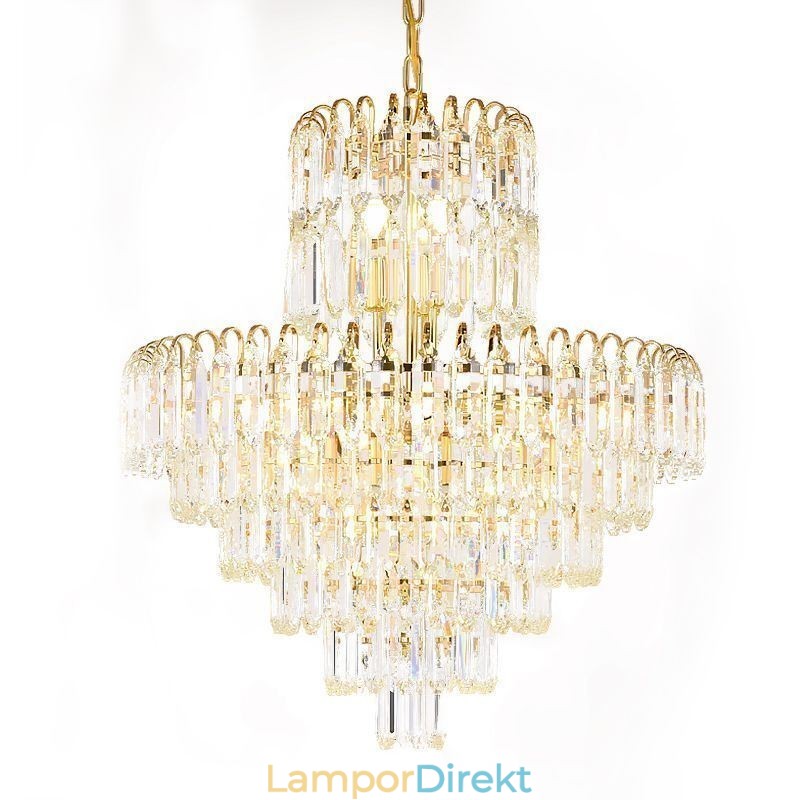 Elegant Taklampa Crystal Rund Takbelysningsarmatur