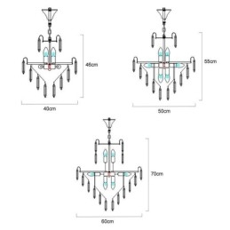 Elegant Taklampa Crystal Rund Takbelysningsarmatur