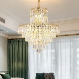 Elegant Taklampa Crystal Rund Takbelysningsarmatur