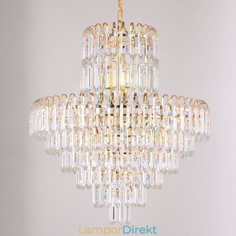 Elegant Taklampa Crystal Rund Takbelysningsarmatur