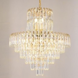 Elegant Taklampa Crystal Rund Takbelysningsarmatur