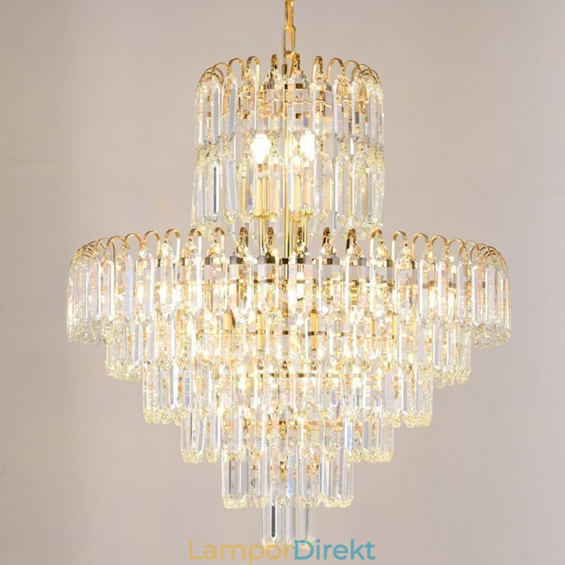 Elegant Taklampa Crystal Rund Takbelysningsarmatur