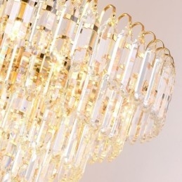 Elegant Taklampa Crystal Rund Takbelysningsarmatur