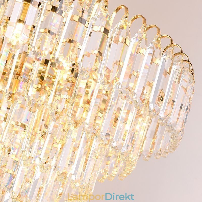 Elegant Taklampa Crystal Rund Takbelysningsarmatur