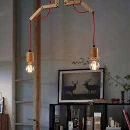 Ljuskrona Mini Style Modern Contemporary Wood Bambu