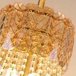 Modernt Taklampa I Kristall Runt Takbelysning