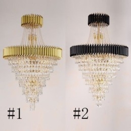 Modern Kristallhängande Lampa Konisk Taklampa