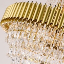 Modern Kristallhängande Lampa Konisk Taklampa