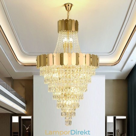 Europeisk Kristallhängande Lampa Konisk Hängande Lampa Europeisk Kristallhängande Lampa Konisk Hängande Lampa