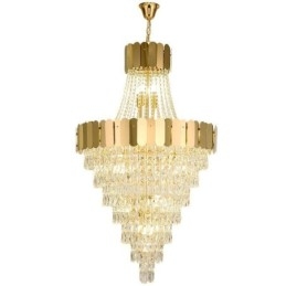 Europeisk Kristallhängande Lampa Konisk Hängande Lampa