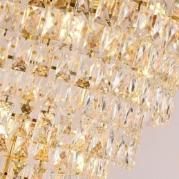 Europeisk Kristallhängande Lampa Konisk Hängande Lampa