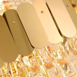 Europeisk Kristallhängande Lampa Konisk Hängande Lampa