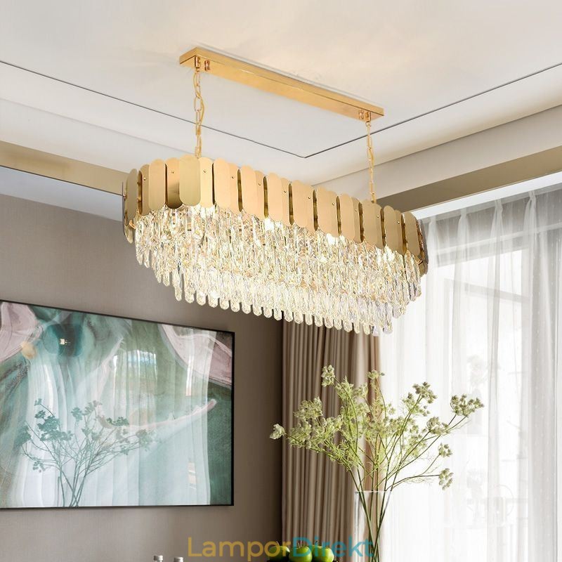 Crystal Pendel Light Lyx Oval Taklampa