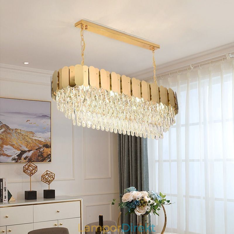 Crystal Pendel Light Lyx Oval Taklampa