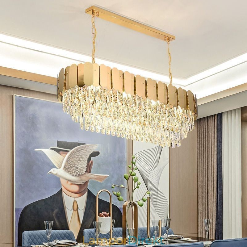 Crystal Pendel Light Lyx Oval Taklampa