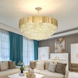 Modern Taklampa Crystal Rund Hängande Taklampa