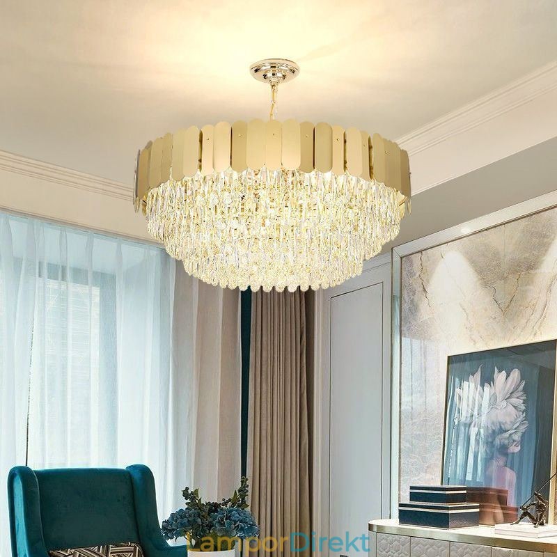 Modern Taklampa Crystal Rund Hängande Taklampa