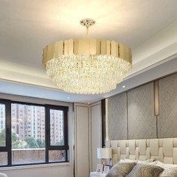 Modern Taklampa Crystal Rund Hängande Taklampa
