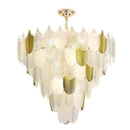 Crystal Elegant Leaf Pendellampa Tak Pendellampa
