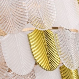 Crystal Elegant Leaf Pendellampa Tak Pendellampa