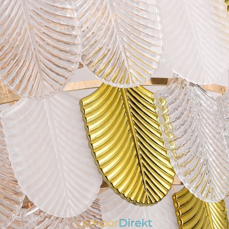 Crystal Elegant Leaf Pendellampa Tak Pendellampa