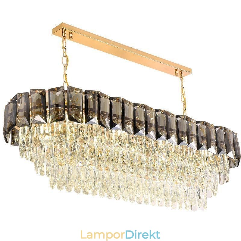 K9 Crystal Pendel Light Lyx Oval Hänglampa
