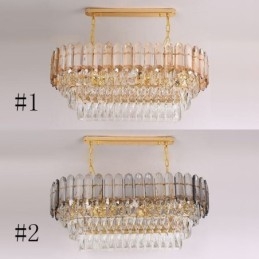 Modern Kristall Taklampa Lyxig Oval Taklampa
