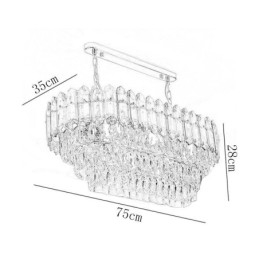 Modern Kristall Taklampa Lyxig Oval Taklampa
