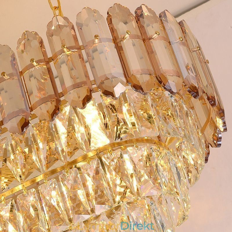 Modern Kristall Taklampa Lyxig Oval Taklampa