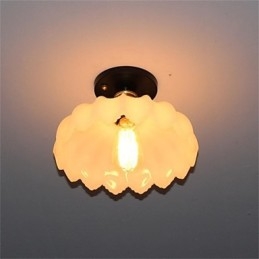Imitation Jade Glass Retro 1 Head Lotus Taklampa