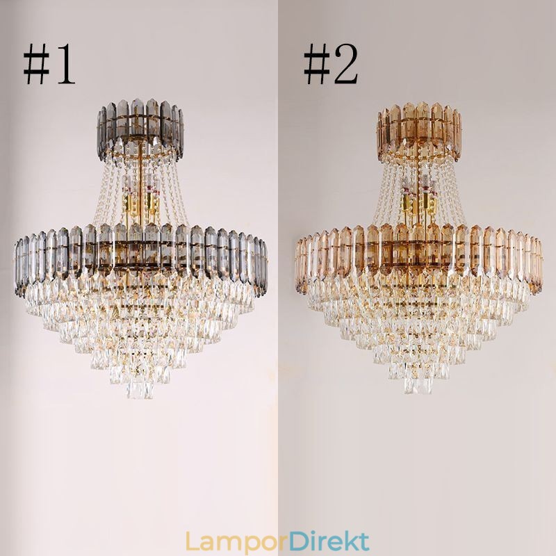 Modernt Guldkristall Hängande Ljus