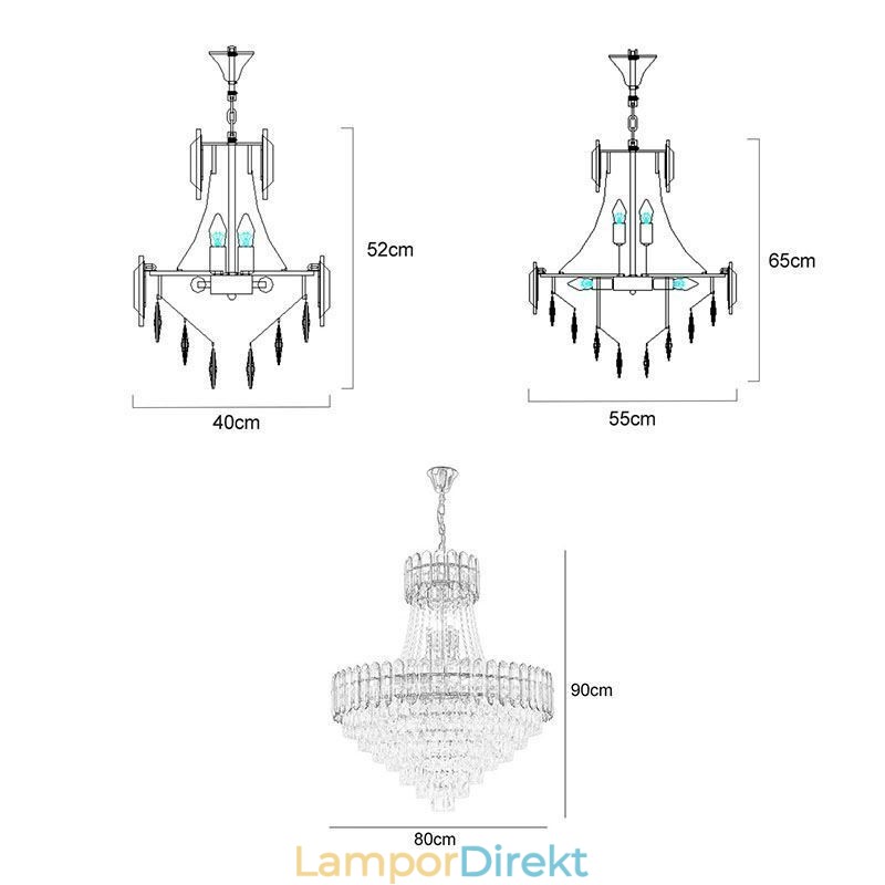 Modernt Guldkristall Hängande Ljus