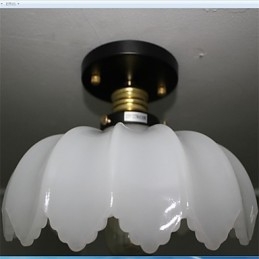 Imitation Jade Glass Retro 1 Head Lotus Taklampa