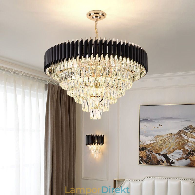 Lyxig Kristall Taklampa Taklampa 6 9 12 Lampor