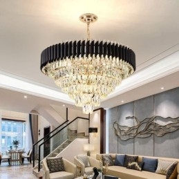 Lyxig Kristall Taklampa Taklampa 6 9 12 Lampor