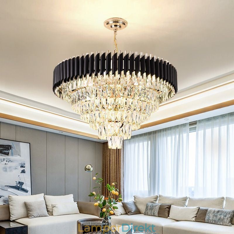 Lyxig Kristall Taklampa Taklampa 6 9 12 Lampor