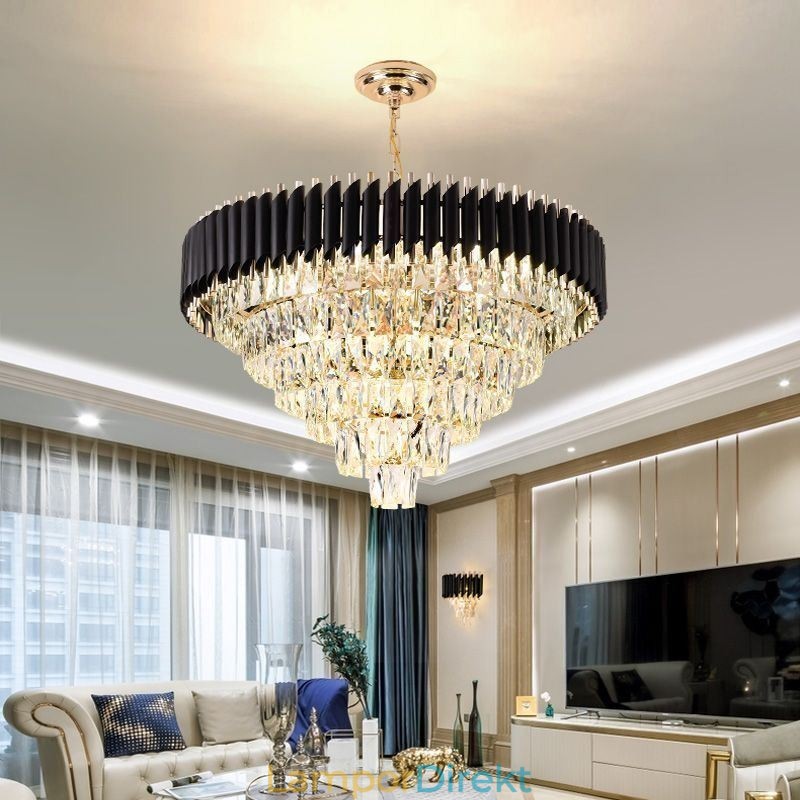 Lyxig Kristall Taklampa Taklampa 6 9 12 Lampor