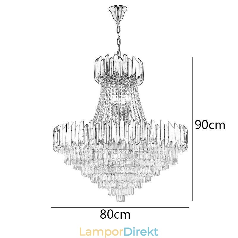 Klassisk K9 Crystal Pendellampa Taklampa