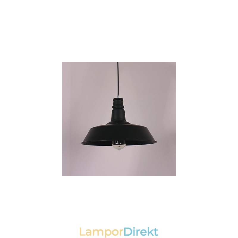 Svart Modern Taklampa I Cirkel Utvald Lampskärm